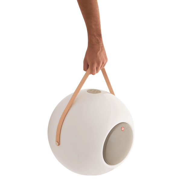 רמקול בלוטוס לבן עגול