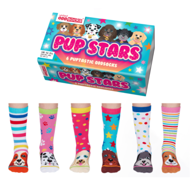 גרביים צבעוניות עם גורי כלבים pup stars