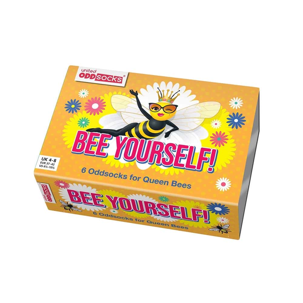 גרביים צבעוניות עם דבורים bee_yourself