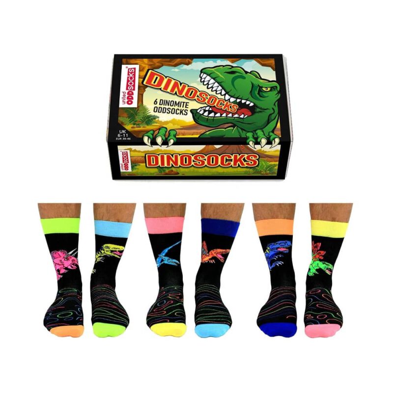 גרביים צבעוניות עם דינוזאור dinosocks
