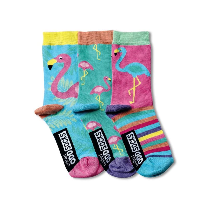 גרביים צבעוניות עם פלמינגו oddsocks_flamingo