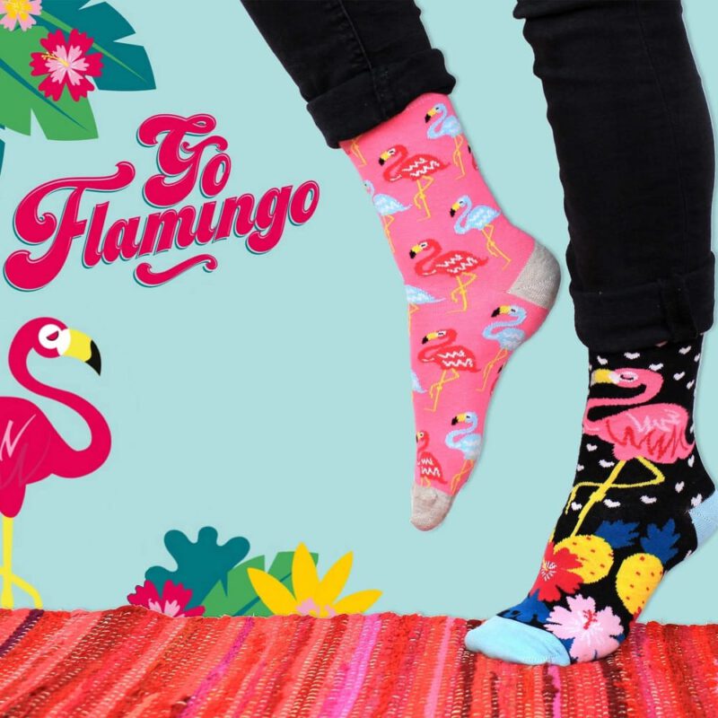 גרביים צבעוניות לא זהות גgo_flamingo