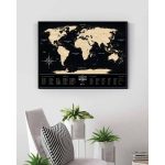 1DEA_Travel Map® Black World_מפת עולם לגירוד - רקע שחור