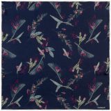 Silk scarf Iris Navy