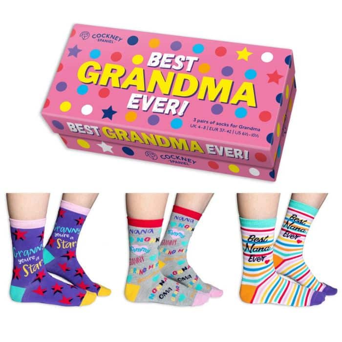 best grandma ever גרביים צבעוניות united odd socks
