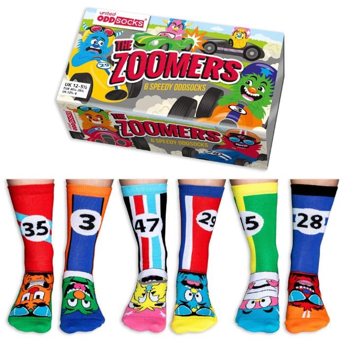 גרביים צבעוניות מסלול מרוצים THE ZOOMERS גרביים צבעוניות united odd socks