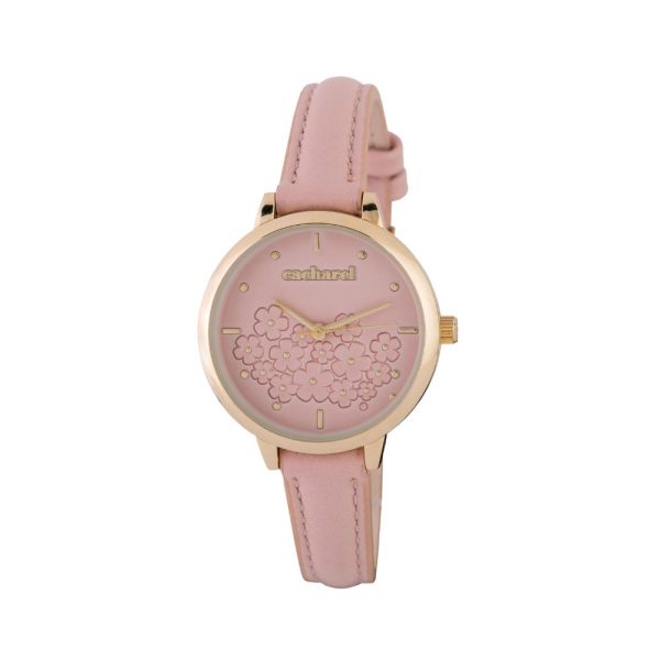 Watch Hortense Pink - Cacharel - שעון יד לנשים -קאשרל, שעון יוקרתי לנשים בצבע ורוד