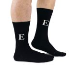 גרביים שחורות עם עיטורי אותיות, גרביים עם אותיות באנגלית, גרבי cockney spaniel