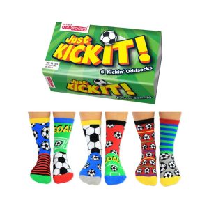ODD SOCKS - גרביים צבעוניות עם כדורגל לילדים – KICK IT, גרביים שונות, גרבי ילדים מעוצבות