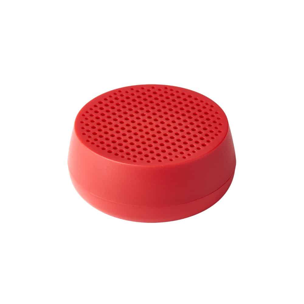 רמקול בלוטות אישי שולחני מעוצב בצבע אדום של המותג LEXON