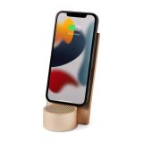 רמקול ומטען אלחוטי פרו - LEXON CITY ENERGY PRO, מטען נייד שולחני בצבע זהב, עמדת טעינה עם רמקול, עמדת טעינה עם טכנולוגיית QI, עמדת טעינה של לקסון