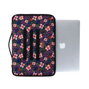 סליב למחשב נייד -קאביה CABAIA LAPTOP SLEEVE - LA CITY, סליב פרחוני למחשב נייד 13-15 אינץ, סליב למחשב נייד של קאביה, כיסוי מעוצב למחשב נייד