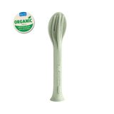 KOZIOL KLIKK POCKET Besteck-Set 3-teilig organic green -סט סכו"ם 3 חלקים אורגני- בצבע ירוק -קוזיאול, סט סכו"ם קופמפקטי לנסיעות
