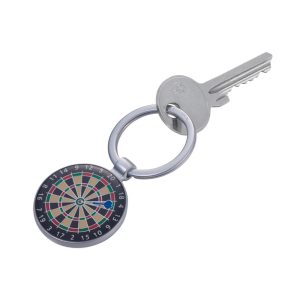 TROIKA DARTS BULLS EYE CHARM KEYCHAIN מחזיק מפתחות בצורת קליעה למטרה, מחזיק מפתחות מיוחד