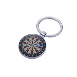 TROIKA DARTS BULLS EYE CHARM KEYCHAIN מחזיק מפתחות בצורת קליעה למטרה, מחזיק מפתחות מיוחד