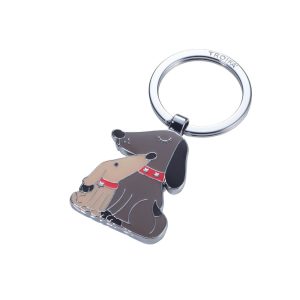 TROIKA KEY HOLDER 2 DOGS מחזיק מפתחות עם 2 כלבים מעוצבים, מחזיק מפתחות טרויקה, מחזיקי מפתחות של חיות