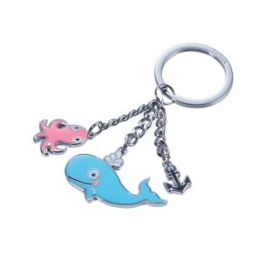 TROIKA KEY HOLDER Octopus & Whales מחזיק מפתחות לוויתן ודיונון, מחזיק מפתחות של טרויקה, מחזיקי מפתחות מעוצבים, מחזיקי מפתחות של חיות