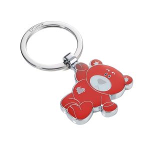 TROIKA KEY HOLDER RED BENNY Teddy Bear With Heart מחזיק מפתחות מעוצב עם דובי אדום, מחזיק מפתחות של טרויקה, מחזיקי מפתחות מיוחדים