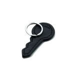 TROIKA MINI MAGNETIC LEATHER KEYCHAIN HOLDER מגנט למפתחות בצורת מפתח בצבע שחור, מחזיק מפתחות של טרויקה
