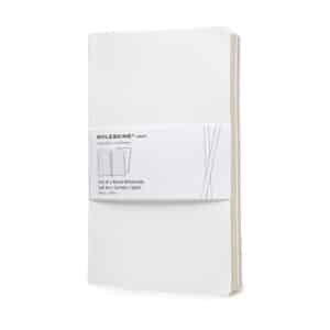 Volant Journals L WHITE זוג מחברות מבית המותג האיטלקי מולסקין – MOLESKINE, מחברות גדולות, מחברת אלגנטית