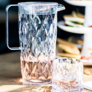 קנקן שקוף - KOZIOL Pitcher 1.6 L - crystal clear _קוזיאול, קנקנן שקוף גדול לאירוח