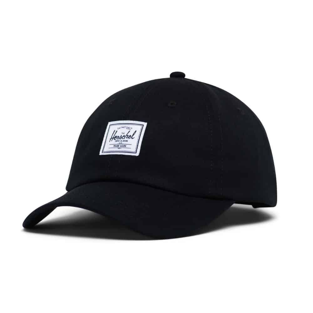 כובע מצחייה -Herschel Sylas Classic, כובע ליומיום, כובע מצחייה בצבע שחור, כובע מצחייה של הרשל