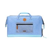 CABAIA תיק נסיעות מעוצב Duffle Bag AJACCIO, בצבע כחול מלאנג', תיק גדול לנסיעות