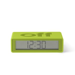 LEXON FLIP + TRAVEL CLOCK - LIME- שעון מעורר לקסון, שעון מעורר מעוצב, שעון מעורר מתנה לעובדים, שעון מעורר ממותג