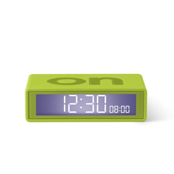 LEXON FLIP TRAVEL CLOCK- שעון מעורר לקסון -ירוק, שעון מעורר מעוצב
