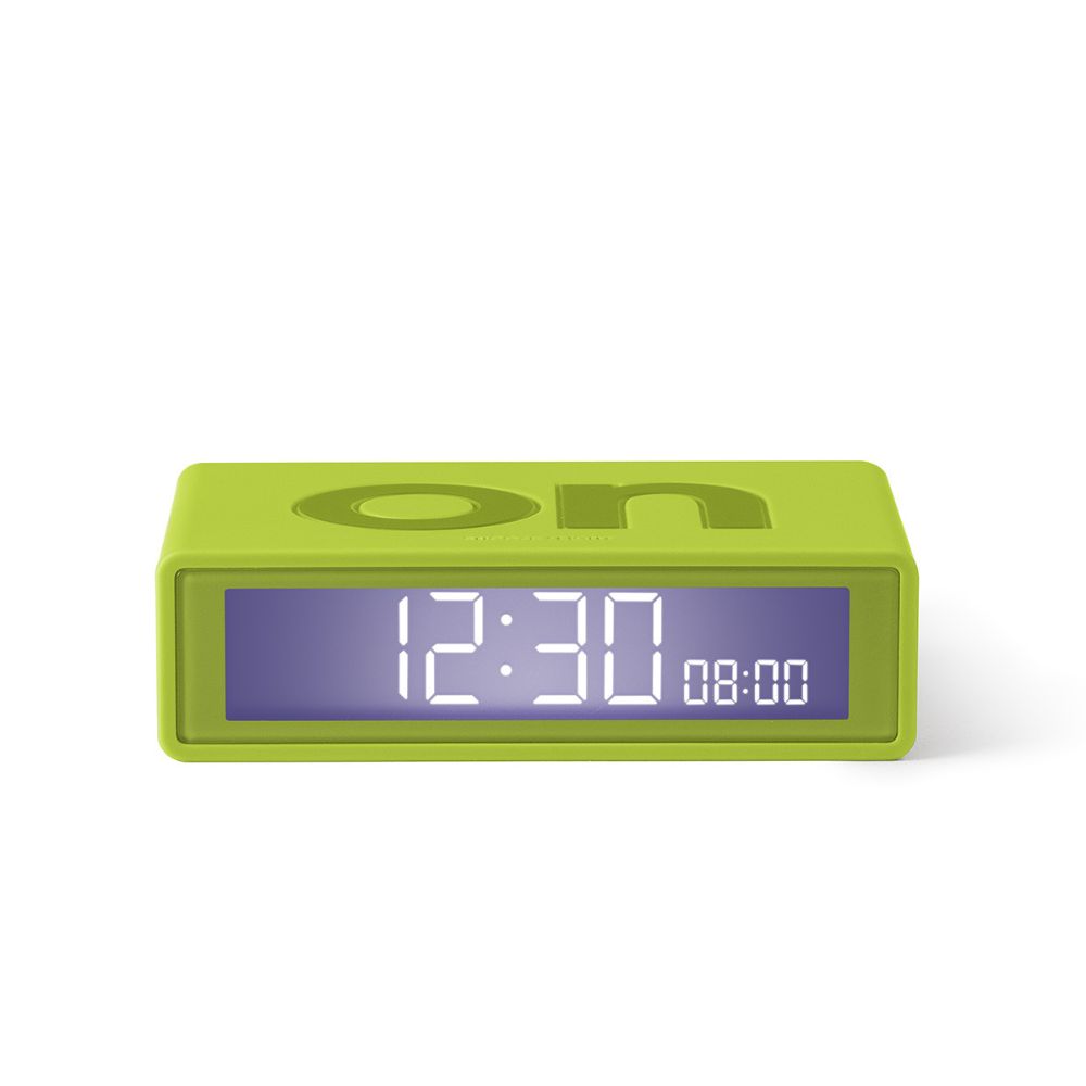 LEXON FLIP TRAVEL CLOCK- שעון מעורר לקסון -ירוק, שעון מעורר מעוצב