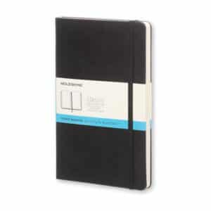 MOLESKINE CLASSIC L BLACK מחברת נקודות עם כריכה קשה, מחברת בצבע שחור, מחברת נקודות של מולסקין, מחברת נקודות אלגנטית, מחברת A5