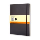 MOLESKINE NOTEBOOK XL RUL BLACK SOFT מחברת שחורה גודל XL, מחברת מולסקין עם כריכה רכה, מחברת מולסקין בצבע שחור