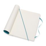 MOLESKINE NOTEBOOK XL RUL REEF BLUE SOFT מחברת בצבע טורקיז גודל XL, מחברת שורות עם כריכה רכה, מחברת מולסקין