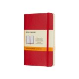 מחברת אדום ארגמן MOLESKINE NOTEBOOK SOFT COVER , מחברת אדומה, מחברת שורות קטנה, מחברת כריכה רכה, מחברת מולסקין, מתנה לעובד