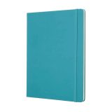 MOLESKINE Notebook XL מחברת שורות, מחברת מולסקין גדולה, מחברת שורות בצבע טורקיז, מחברת שורות עם כריכה קשה