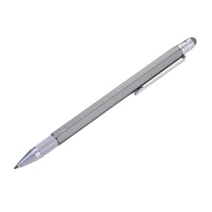 TROIKA CONSTRUCTION SLIM MULTITASKING BALLPOINT בצבע אפור, עט קונסטרקשיין טרויקה, קונסטרקשיין סלים