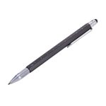 TROIKA CONSTRUCTION SLIM MULTITASKING BALLPOINT בצבע שחור, עט קונסטרקשיין, עט שהוא גם סרגל, עטים של טרויקה