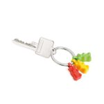 TROIKA Keyring 3 HARIBO COLORFULL CHARMS מחזיק מפתחות בצורת דובני גומי צבעוניים ,מחזיקי מפתחות מעוצבים, מחזיקי מפתחות מיוחדים