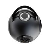 UB+ DB1 - Duble Base_Metallic Grey רמקול עגול בצבע אפור מטאלי, רמקול בלוטוס מעוצב, רמקול חזק ועוצמתי, רמקול doubleBASS