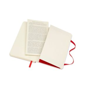 מחברת אדום ארגמן MOLESKINE NOTEBOOK SOFT COVER , מחברת אדומה, מחברת שורות קטנה, מחברת כריכה רכה, מחברת מולסקין, מתנה לעובד