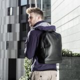 תיק גב שחור - CLASSIC BACKPACK MOLESKINE -מולסקין, תיק גב אלגנטי למחשב נייד 15 אינץ, תיק גב דמוי עור
