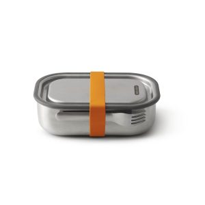 BLACK & BLUM_Steel Lunch Box Large_ORANGE - קופסת אוכל אל חלד - בלאק אנד בלום - בצבע כתום