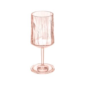 KOZIOL Superglas 200ml CLUB No.9 transparent rose quartz כוס יין בלתי שבירה בצבע ורוד שקוף, קוזיאול, כוס ליין בלתי שבירה, כוס ליין מפלסטיק