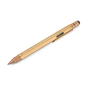 TROIKA CONSTRUCTION PEN PIP20 MULTI-TOOL BALLPOINT PEN ANTIQUE BRASS עט טרויקה בצבע זהב, עט כדורי משוכלל