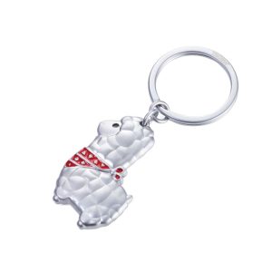 TROIKA KEY HOLDER SILVER ALPACA מחזיק מפתחות בצורת אלפקה בצבע כסף, מחזיק מפתחות של טרויקה, מחזיקי מפתחות מיוחדים