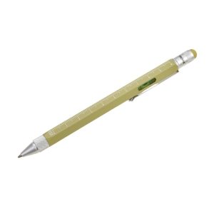 TROIKA Multitasking ballpoint pen _CONSTRUCTION_ GREEN OLIVE עט טרויקה בצבע ירוק זית, עט כדורי משוכלל