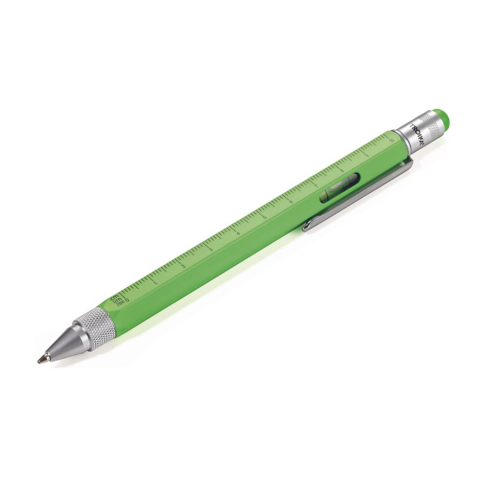 TROIKA Multitasking ballpoint pen _CONSTRUCTION_ GREEN עט טרויקה בצבע ירוק, עט טרויקה כדורי משוכלל