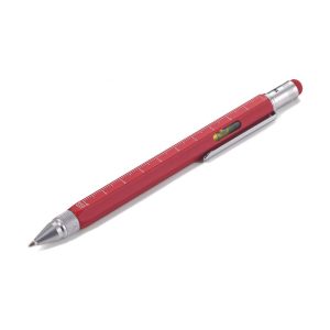 TROIKA Multitasking ballpoint pen _CONSTRUCTION_ RED עט טרויקה בצבע אדום, עט כדורי משוכלל