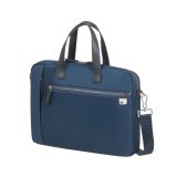 SAMSONITE ECO WAVE BRIEFACSE " BLUE 15.6 - תיק צד כחול סמסונייט, תיק אלגנטי למחשב נייד בצבע כחול, תיק צד ללפטופ לנשים, תיק צד למחשב נייד עשוי מחומרים, ממוחזרים, תיק צד למחשב נייד של סמסונייט