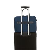 SAMSONITE ECO WAVE BRIEFACSE " BLUE 15.6 - תיק צד כחול סמסונייט, תיק אלגנטי למחשב נייד בצבע כחול, תיק צד ללפטופ לנשים, תיק צד למחשב נייד עשוי מחומרים, ממוחזרים, תיק צד למחשב נייד של סמסונייט